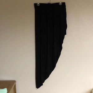 Black slanted skirt